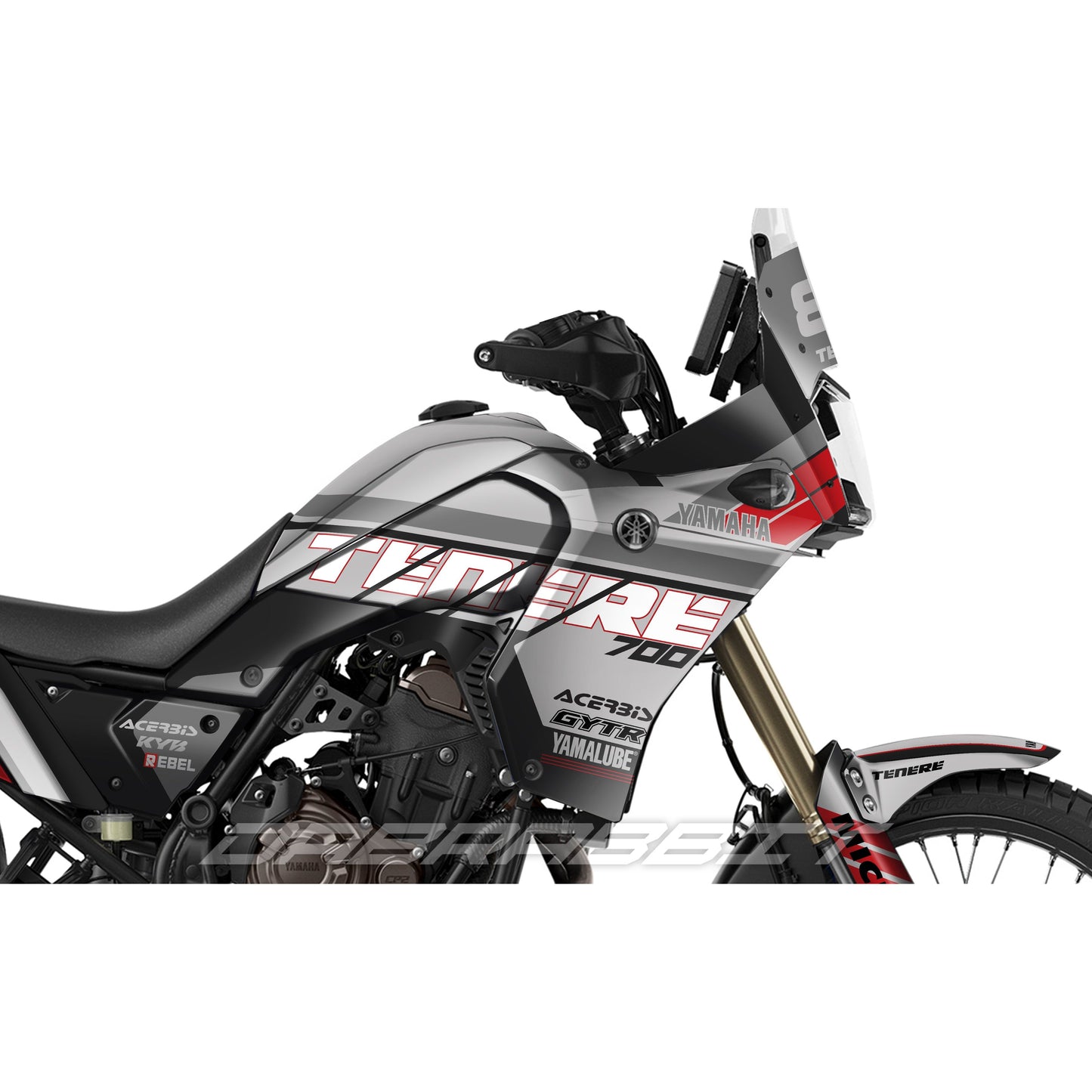Jeu d'autocollants YAMAHA TENERE 700 / T7 (SD-GR)
