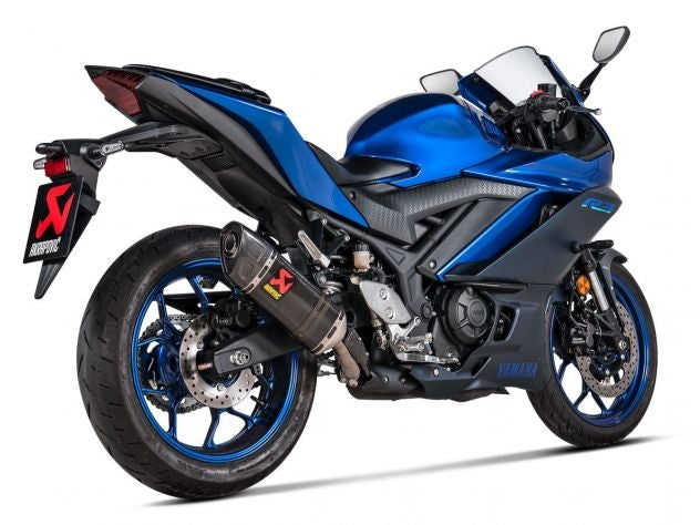 Silencieux d'échappement en carbone homologué AKRAPOVIC EURO 5 pour Yamaha MT-03 2022-2024 