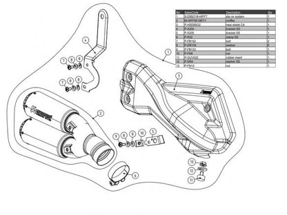 SILENCIEUX AKRAPOVIC SLIP ON TITANE DUCATI MULTISTRADA V2/S 2022-2023 