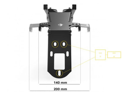 Support de plaque d'immatriculation réglable Ducabike pour Ducati Multistrada V4/S/RS 2021-2024 