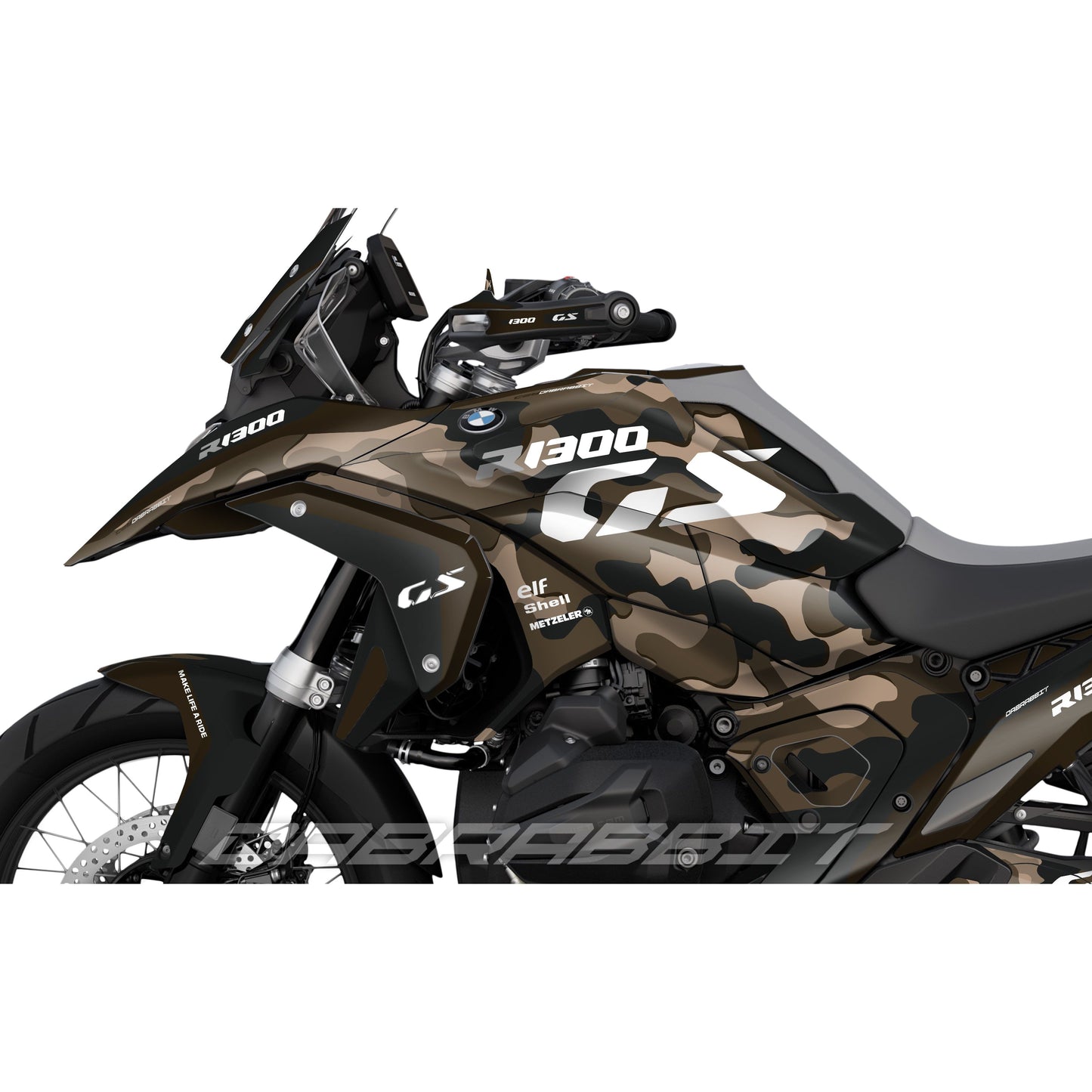 Pack d'autocollants BMW R1300GS marron camouflage