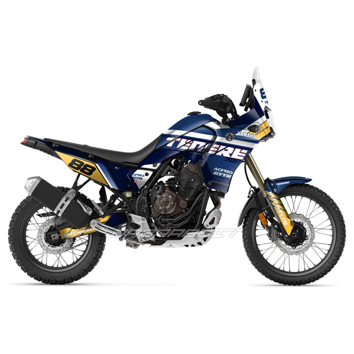 Jeu d'autocollants YAMAHA TENERE 700 / T7 (SD-BL)