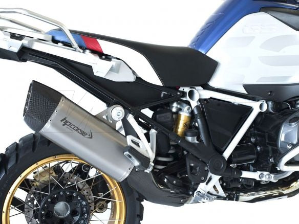 SILENCIEUX HP CORSE SP-3 CARBONE COURT ACIER GIVRÉ BMW R 1250 GS 2018-2023 