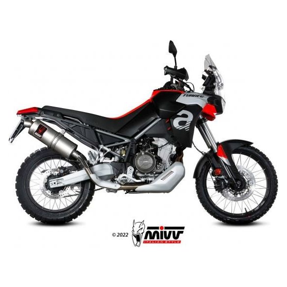 SILENCIEUX MIVV DAKAR EN ACIER INOXYDABLE EURO5 APPROUVÉ APRILIA TUAREG 660 2022-2024 