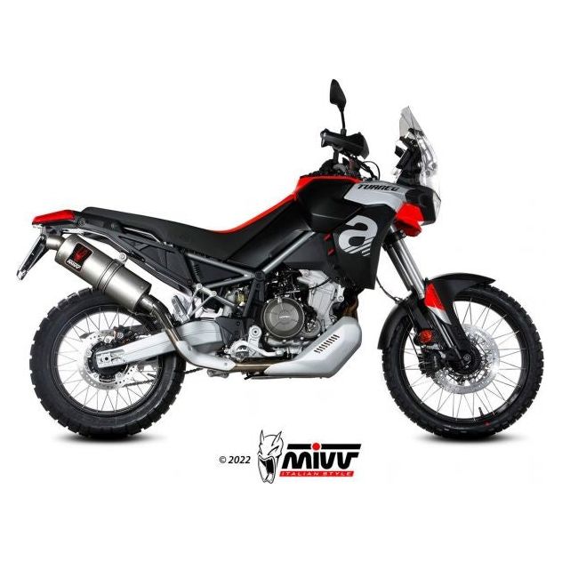 SILENCIEUX MIVV DAKAR EN ACIER INOXYDABLE EURO5 APPROUVÉ APRILIA TUAREG 660 2022-2024 