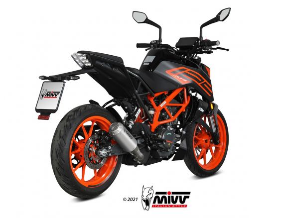 Silencieux d'échappement MIVV MK3 en acier inoxydable pour KTM DUKE 125 2021-2023 