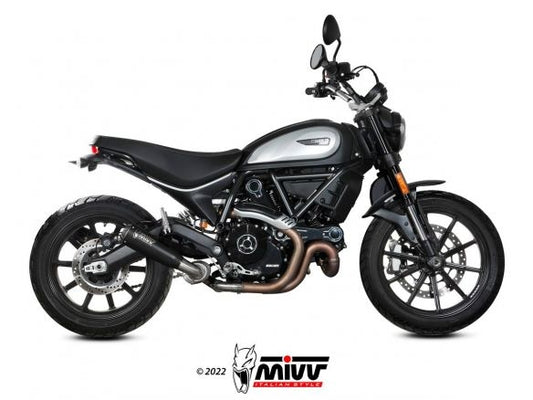 SILENCIEUX MIVV X-M1 ACIER NOIR DUCATI SCRAMBLER 800 ICON 2021-2022 NON HOMOLOGUÉ